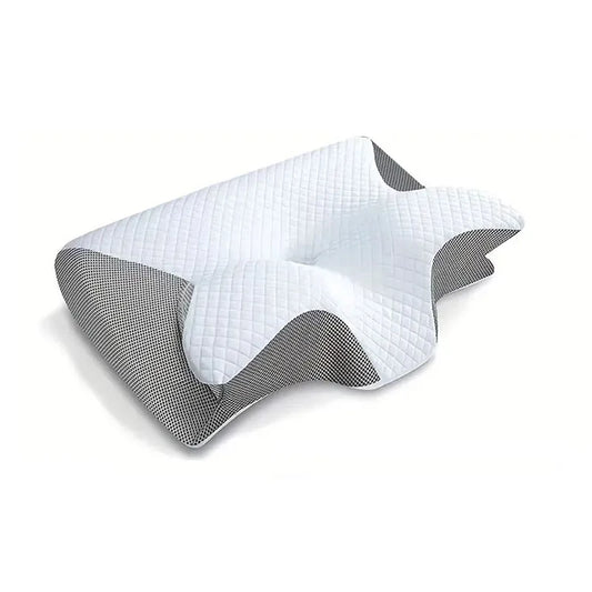 Premium Memory Foam Ergonomic Butterfly Neck Pillow for Pressure Relief and Support